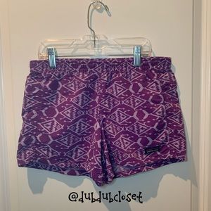PURPLE PATTERNED PATAGONIA SHORTS (GIRLS SIZE XL)